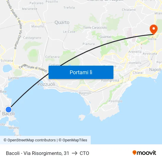 Bacoli - Via Risorgimento, 31 to CTO map