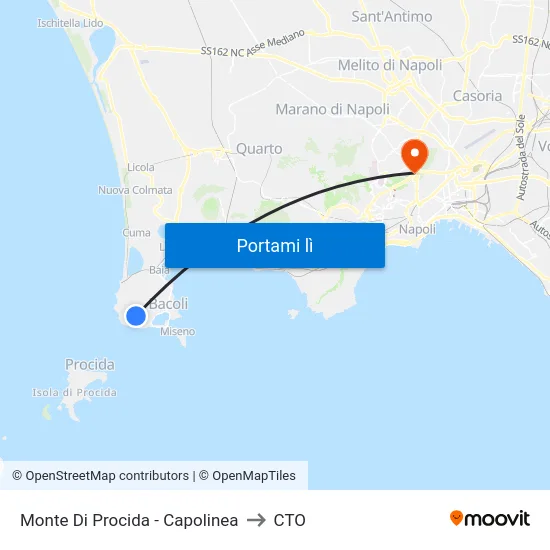 Monte Di Procida - Capolinea to CTO map