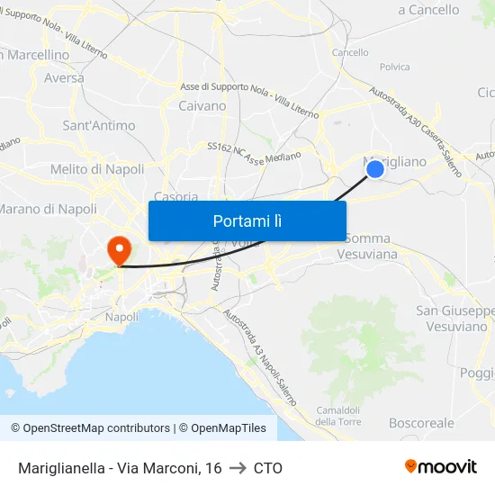 Mariglianella - Via Marconi, 16 to CTO map