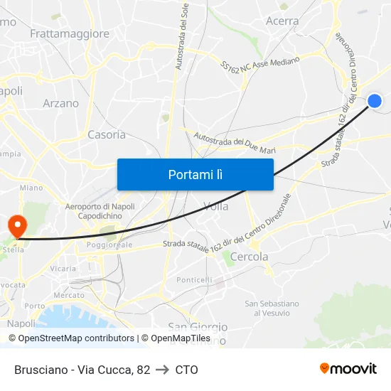 Brusciano - Via Cucca, 82 to CTO map