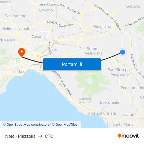 Nola - Piazzolla to CTO map