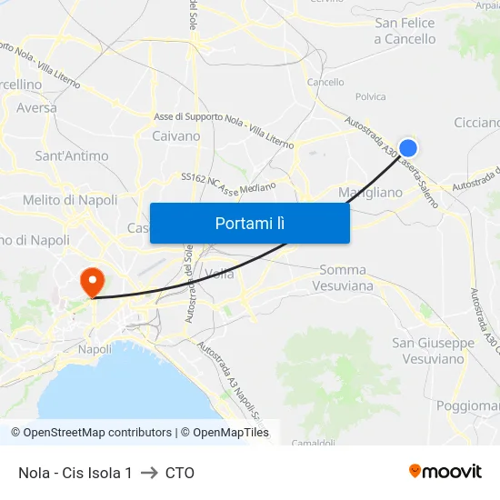 Nola - Cis Isola 1 to CTO map