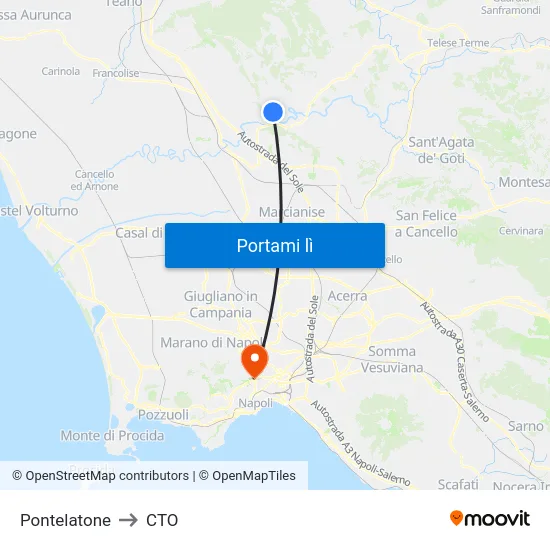 Pontelatone to CTO map