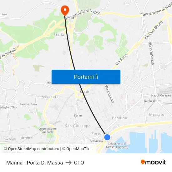 Marina - Porta Di Massa to CTO map