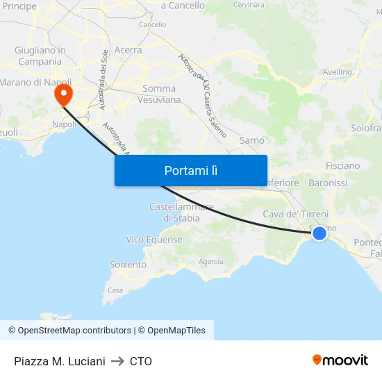 Piazza M. Luciani to CTO map