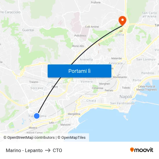 Marino - Lepanto to CTO map