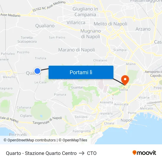Quarto - Stazione Quarto Centro to CTO map