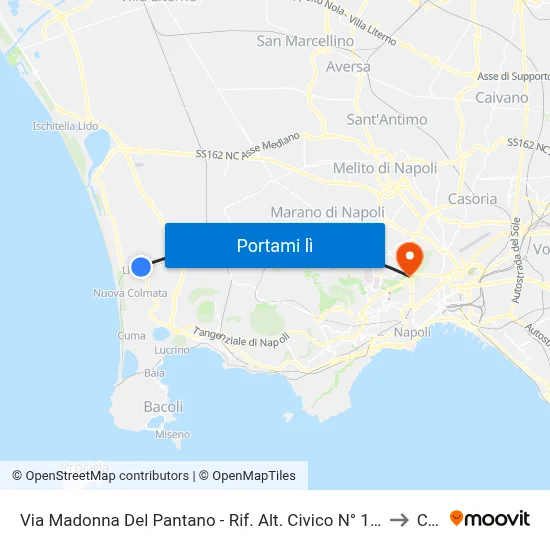 Via Madonna Del Pantano - Rif. Alt. Civico N° 170 Parco Verde to CTO map
