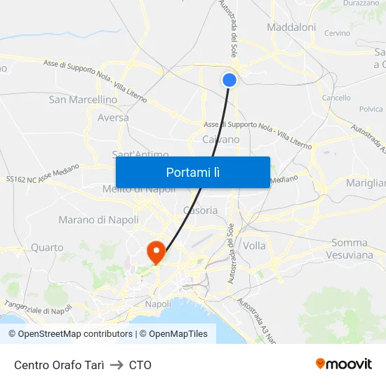 Centro Orafo Tarì to CTO map