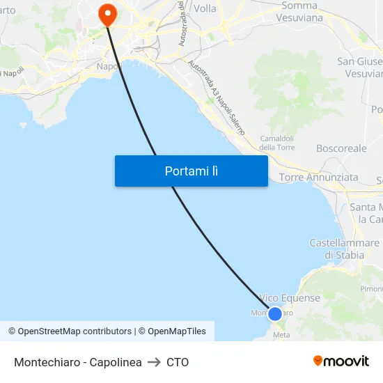Montechiaro - Capolinea to CTO map