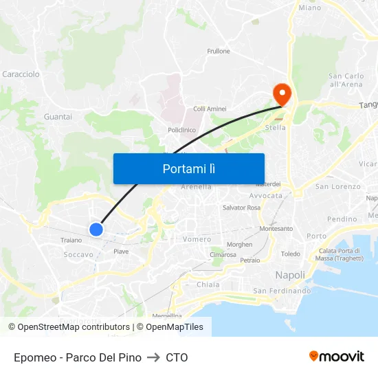 Epomeo - Parco Del Pino to CTO map