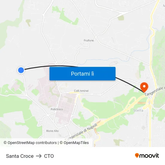 Santa Croce to CTO map