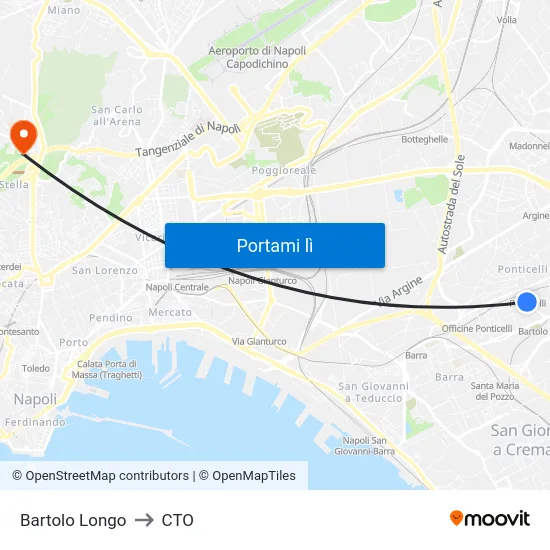 Bartolo Longo to CTO map