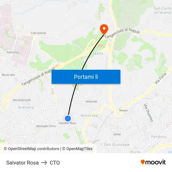 Salvator Rosa to CTO map