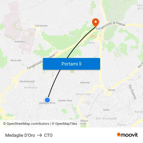Medaglie D'Oro to CTO map