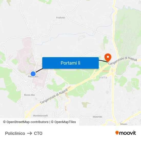 Policlinico to CTO map