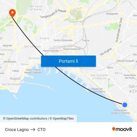 Croce Lagno to CTO map