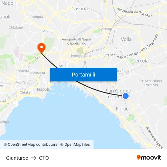 Gianturco to CTO map