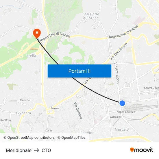 Meridionale to CTO map