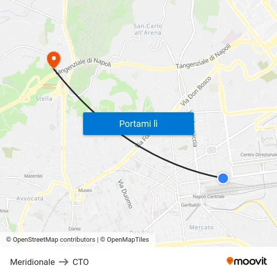 Meridionale to CTO map