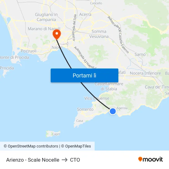 Arienzo - Scale Nocelle to CTO map
