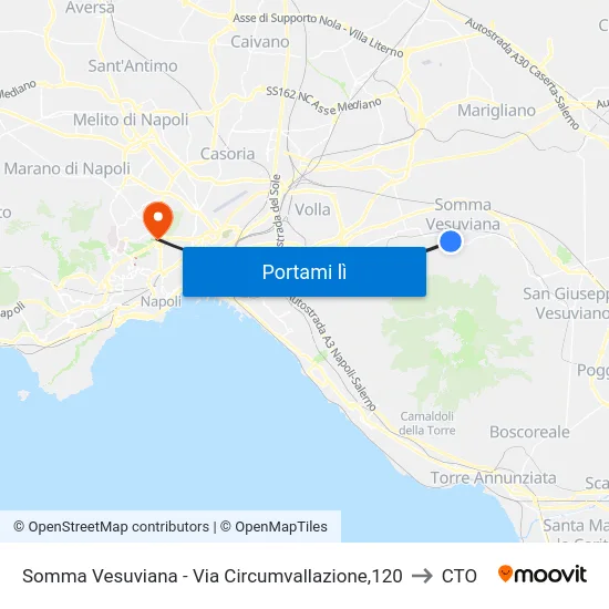 Somma Vesuviana - Via Circumvallazione,120 to CTO map