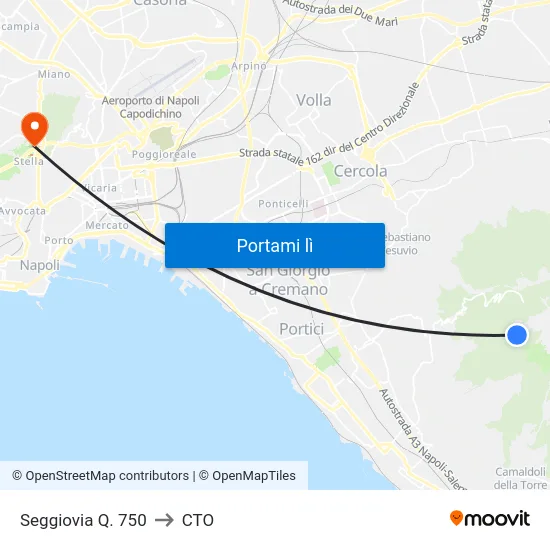 Seggiovia Q. 750 to CTO map