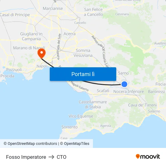 Fosso Imperatore to CTO map