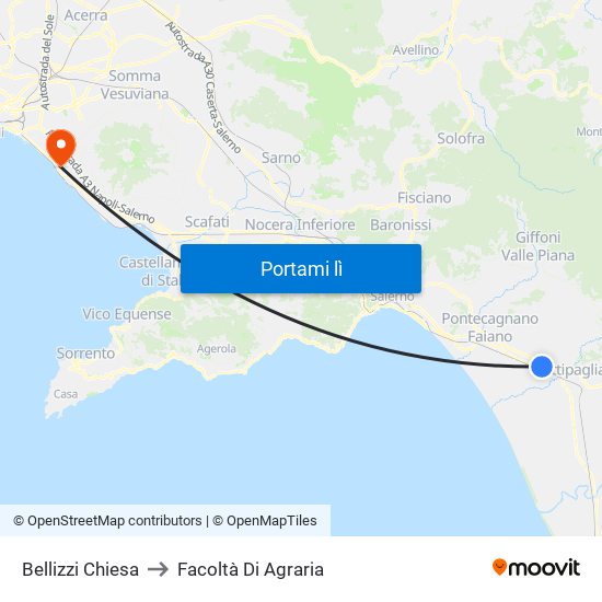 Bellizzi Chiesa to Facoltà Di Agraria map