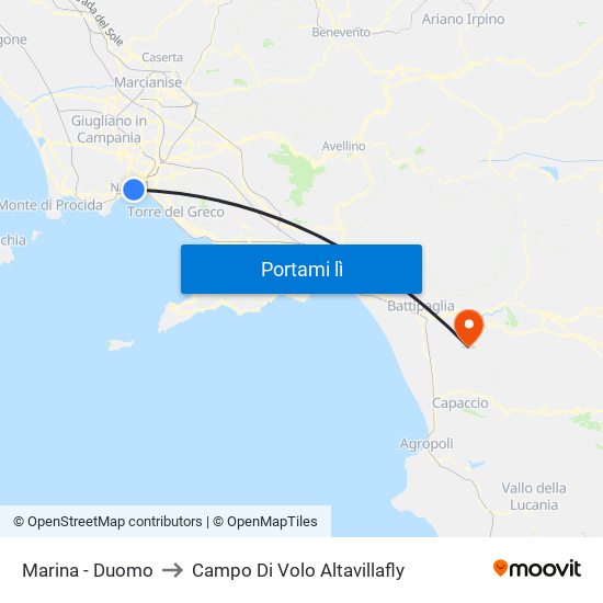 Marina - Duomo to Campo Di Volo Altavillafly map