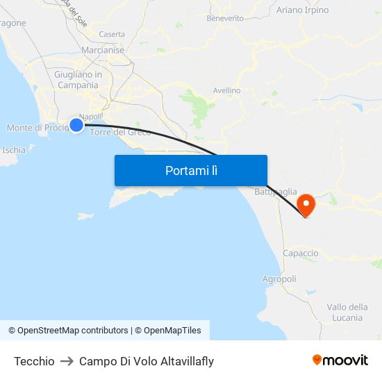 Tecchio to Campo Di Volo Altavillafly map