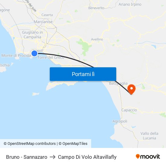 Bruno - Sannazaro to Campo Di Volo Altavillafly map