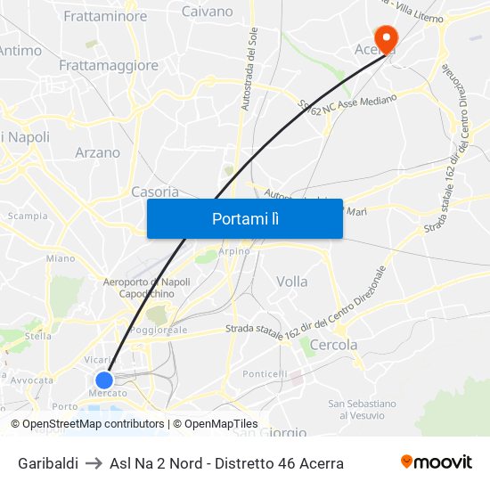 Garibaldi to Asl Na 2 Nord - Distretto 46 Acerra map