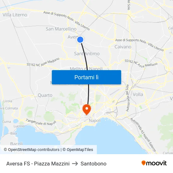 Aversa FS - Piazza Mazzini to Santobono map