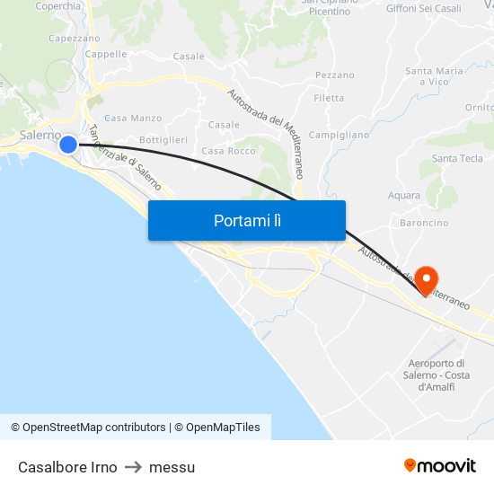 Casalbore Irno to messu map