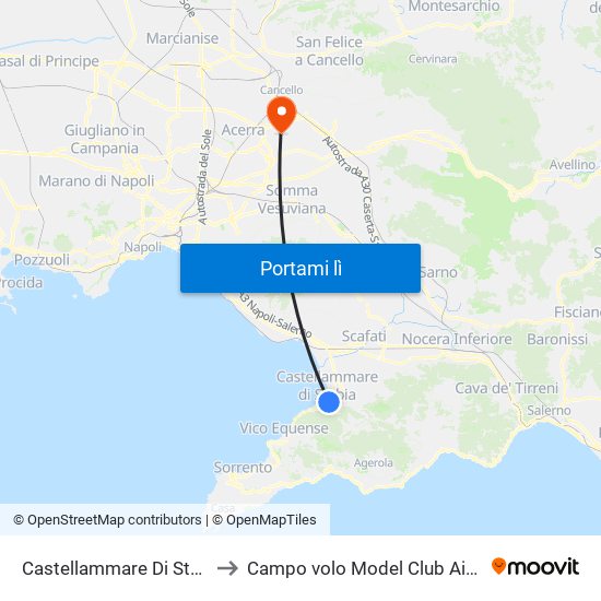 Castellammare Di Stabia to Campo volo Model Club Airone map