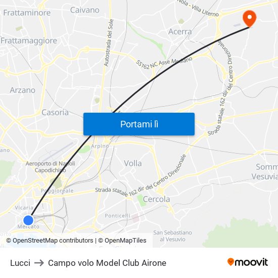 Lucci to Campo volo Model Club Airone map