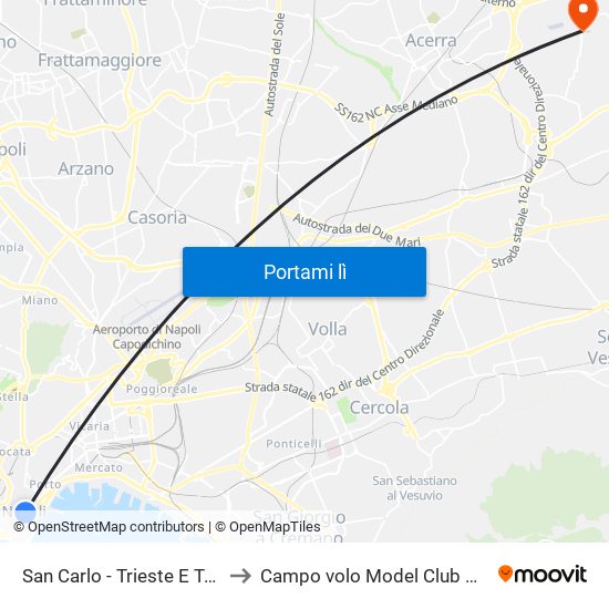 San Carlo - Trieste E Trento to Campo volo Model Club Airone map