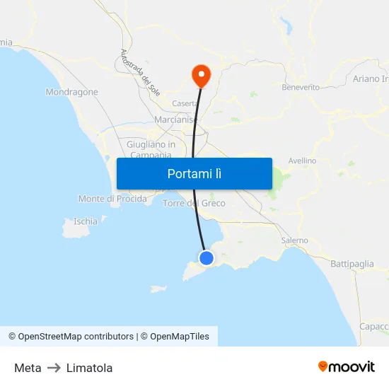 Meta to Limatola map