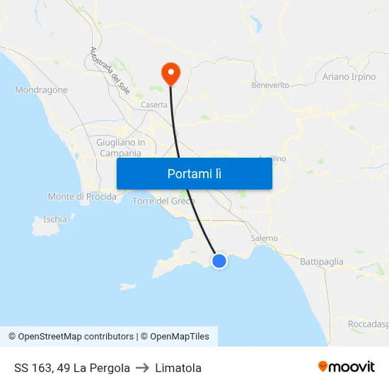 SS 163, 49 La Pergola to Limatola map