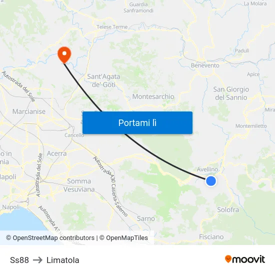 Ss88 to Limatola map