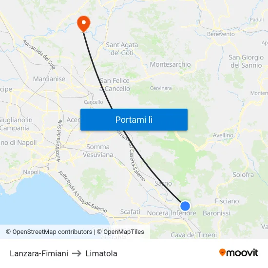 Lanzara-Fimiani to Limatola map