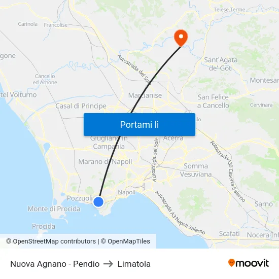 Nuova Agnano - Pendio to Limatola map