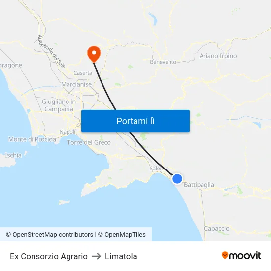 Ex Consorzio Agrario to Limatola map