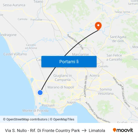 Via S. Nullo - Rif. Di Fronte Country Park to Limatola map