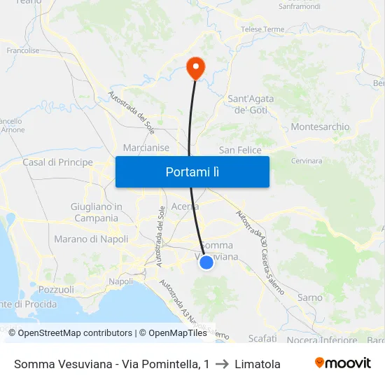 Somma Vesuviana - Via Pomintella, 1 to Limatola map