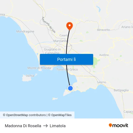 Madonna Di Rosella to Limatola map
