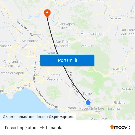 Fosso Imperatore to Limatola map