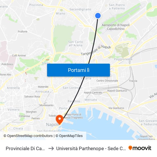 Provinciale Di Caserta to Università Parthenope - Sede Centrale map