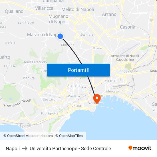 Napoli to Università Parthenope - Sede Centrale map